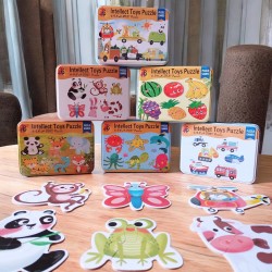 بازل علبة معدن 6 أشكال - Toys Puzzle