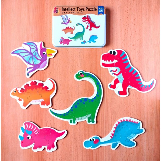 بازل علبة معدن 6 أشكال - Toys Puzzle