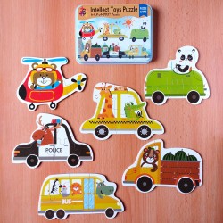 بازل علبة معدن 6 أشكال - Toys Puzzle