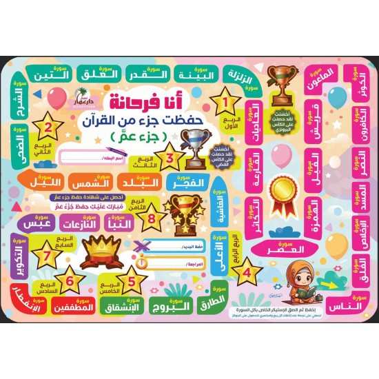 لوحة حفظ جزء عم