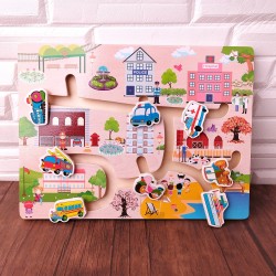 متاهة خشب اشكال متنوعة