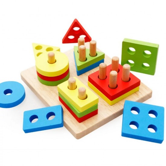 بورد تطابق أشكال هندسية مربع للأطفال